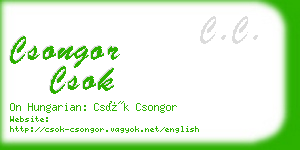 csongor csok business card